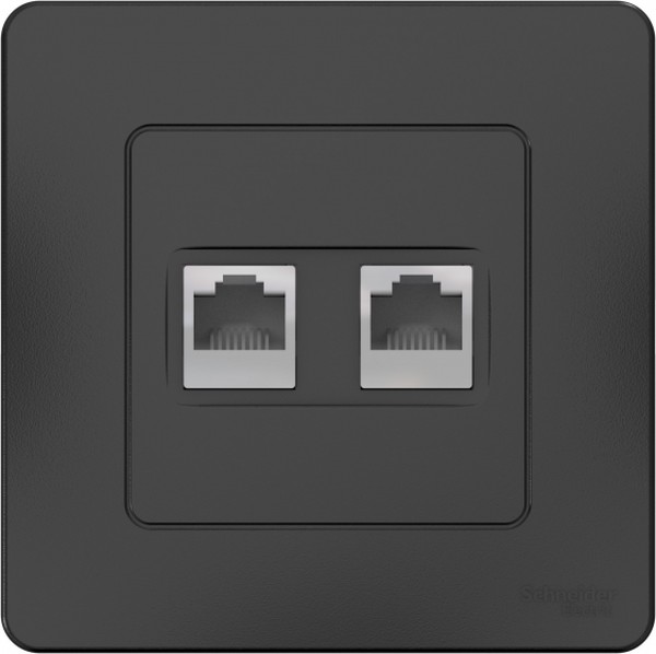 Розетка компьютерная 2-м СП Blanca RJ45 кат.5E антрацит SE BLNIS045456 - Фото 3