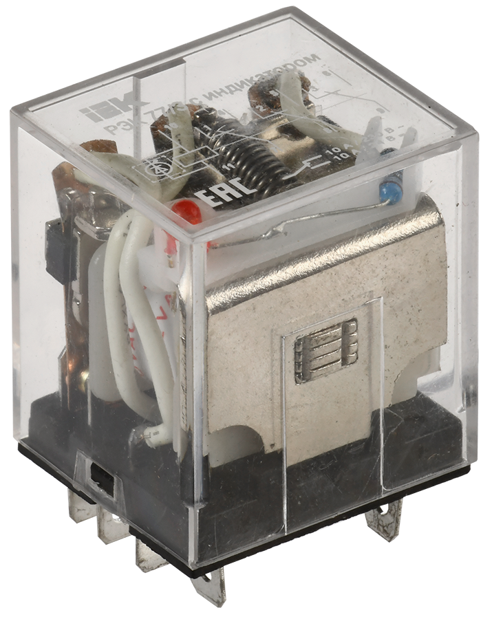Реле РЭК77/3(LY3) с индикацией 10А 12В DC IEK
