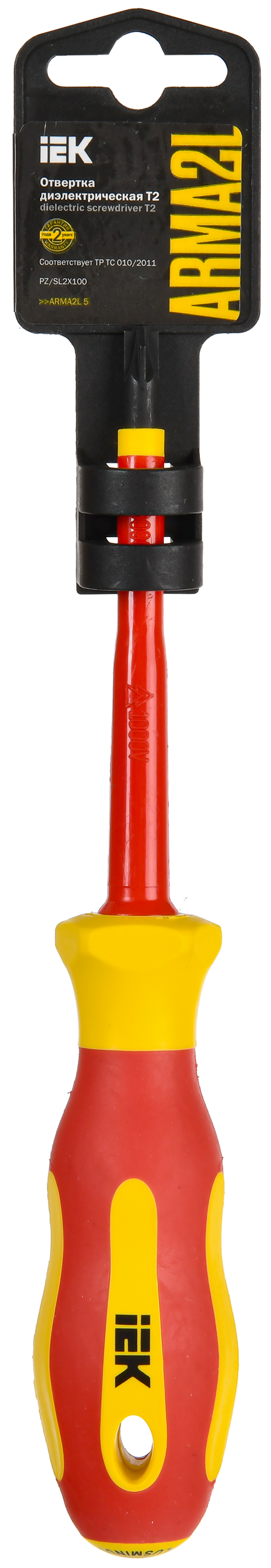 ARMA2L 5 Отвертка диэлектрическая PZ/SL2х100 Т2 IEK - Фото 2