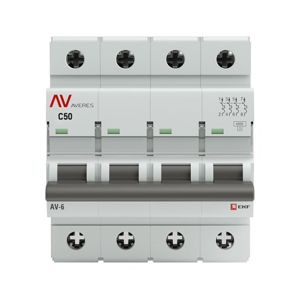 AV-6 4P 50A (C) 6kA EKF AVERES