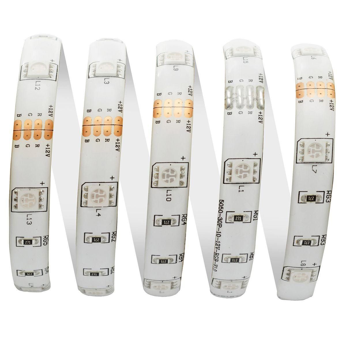 Лента светодиодная СТ smd5050 30д/м 12В IP65 5м RGB Apeyron - Фото 5