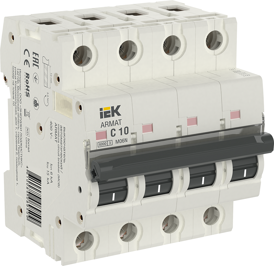 ARMAT Автоматический выключатель M06N 4P C 10А IEK