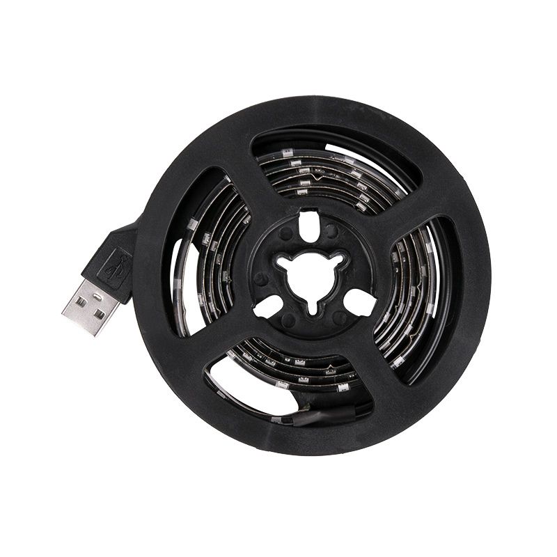 Лента светодиодная 5В, SMD2835, 4,8Вт/м, 60 LED/м, 3000K, 8мм, 1м, с USB коннектором, черная, IP65 L - Фото 4