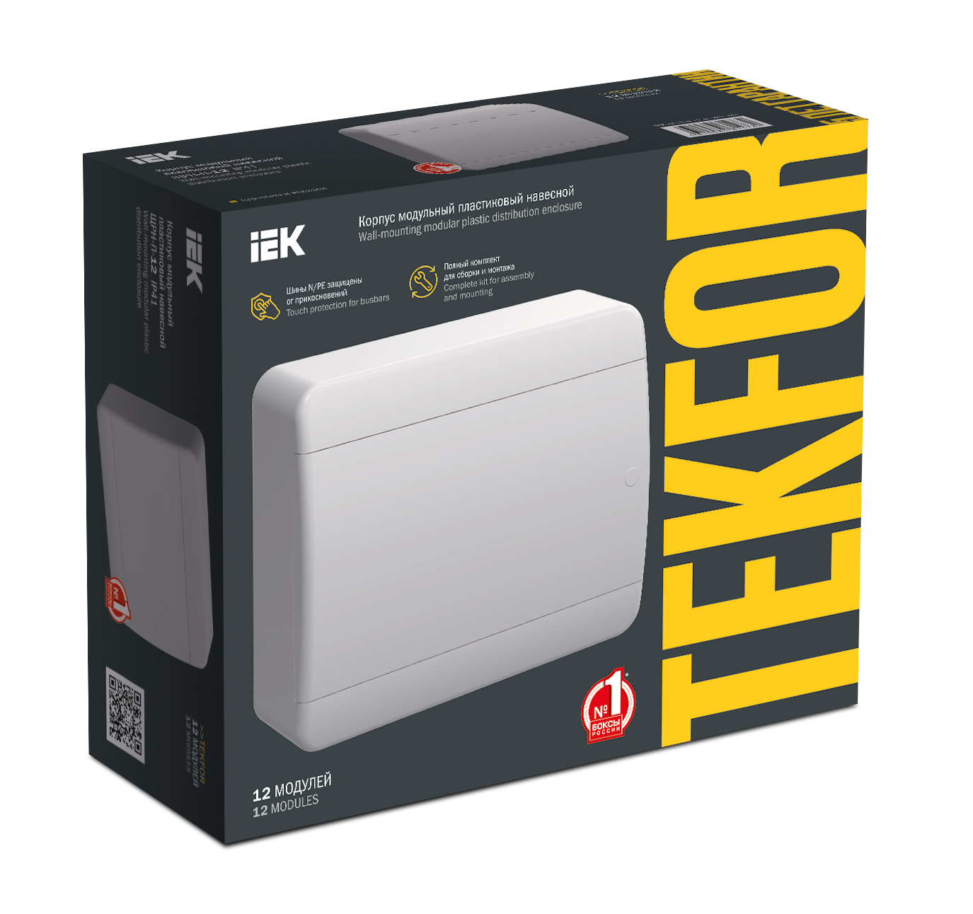 TEKFOR Корпус пластиковый ЩРН-П-12 IP41 белая дверь IEK - Фото 2