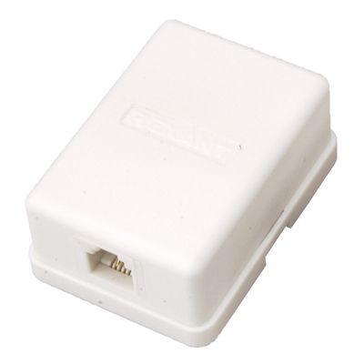Розетка телефонная внешняя, 1 порт UTP, RJ-11 (6P2C), CAT 3 PROconnect 03-0001-4