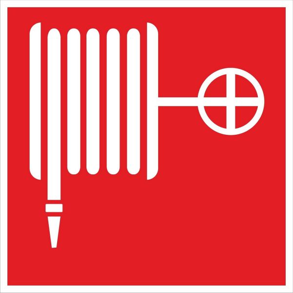 Знак наклейка F02 "Пожарный кран" (200х200) EKF