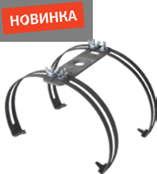 Держатель молниеприемника на круглый конек двойной - Фото 2