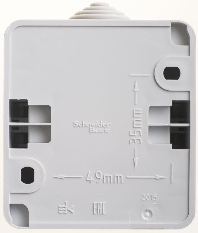 Выключатель 2-кл. ОП Этюд 10А IP44 10AX сер. SE BA10-042C - Фото 2