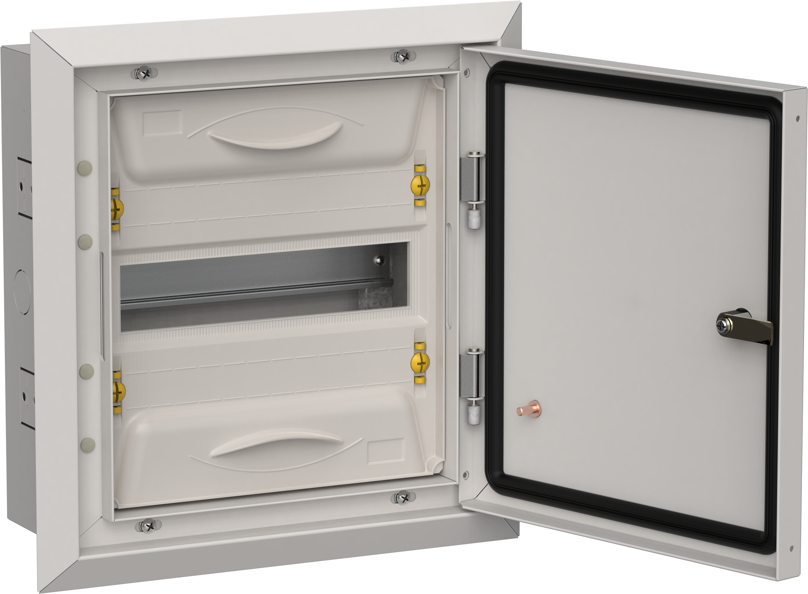 TITAN 5 Корпус металлический ЩРв-12 (1х12) 380х365х130мм IP31 серый (одна дверь) IEK TI5-50-V-012-31-7035