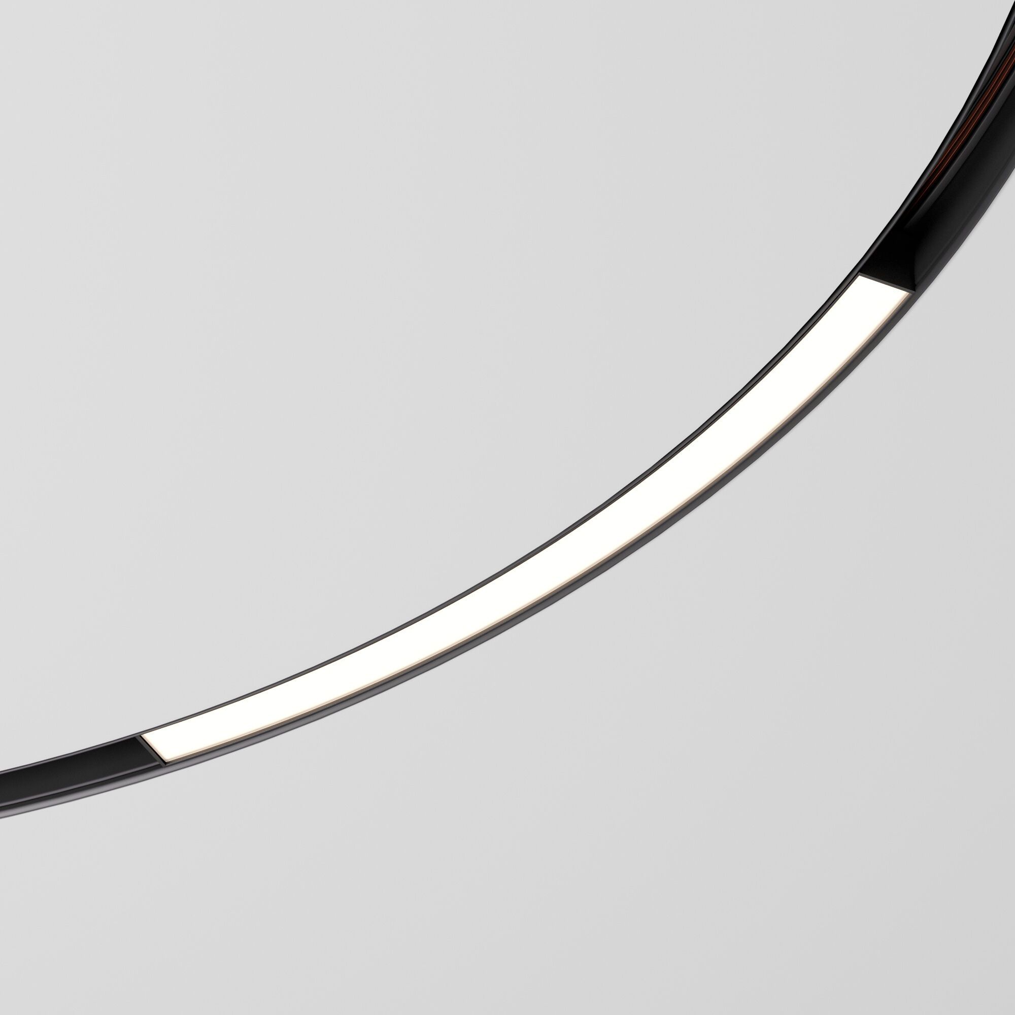 Slim Magnetic Трековый светильник для радиусного шинопровода 16W 4200K Planar чёрный Ø 1200мм - Фото 4