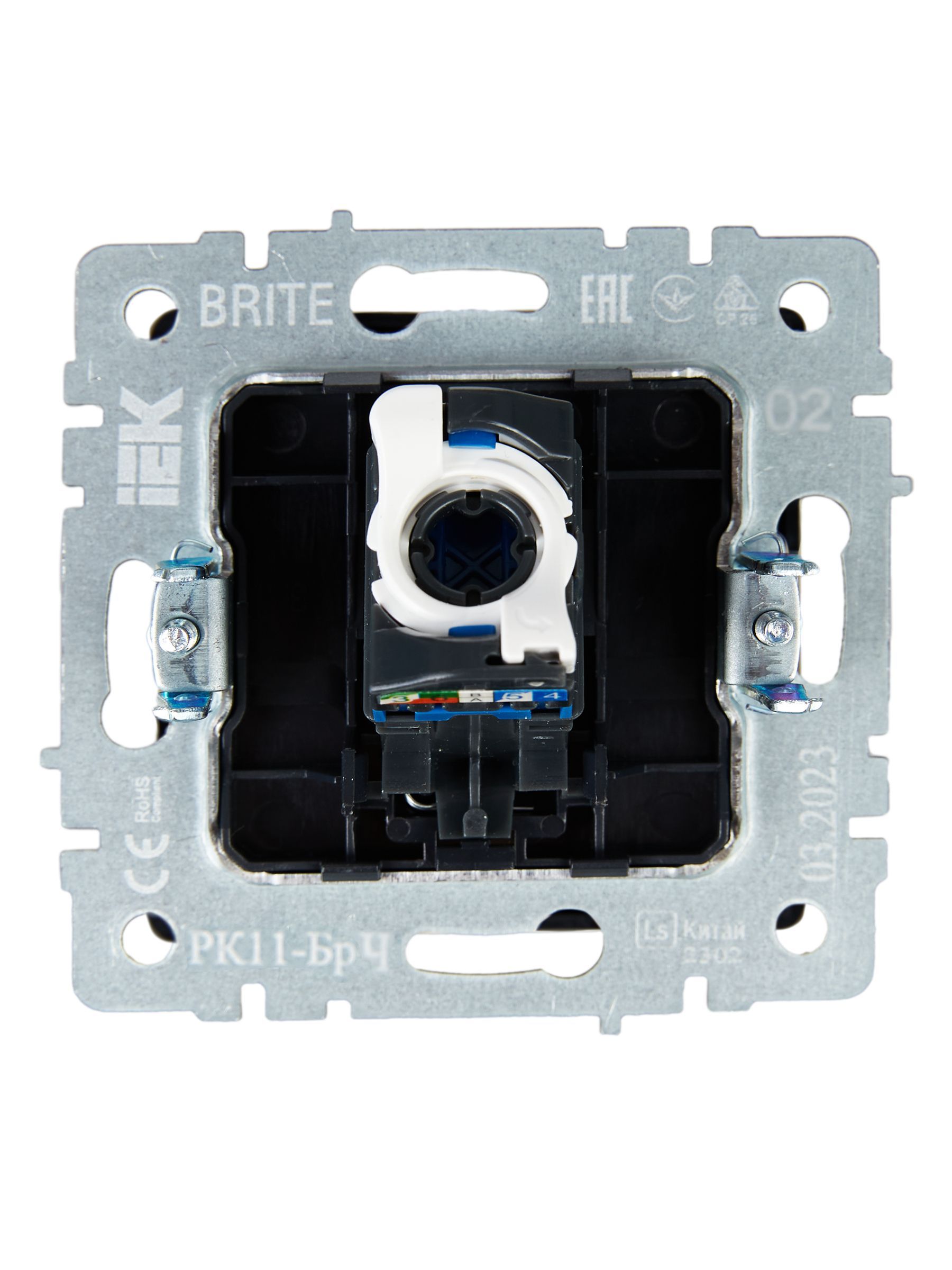 BRITE Розетка компьютерная RJ45 кат.6 РК11-БрЧ черный IEK - Фото 7