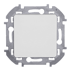 INSPIRIA Переключатель 1-клавишный схема 6 10АХ безвинтовые зажимы белый 673650