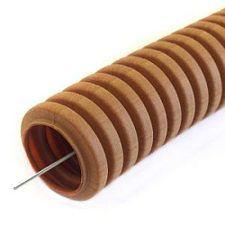 Труба гофрированная ПВХ легкая 350 Н бук с/з d50 мм (15 м/уп) Промрукав PR01.0102