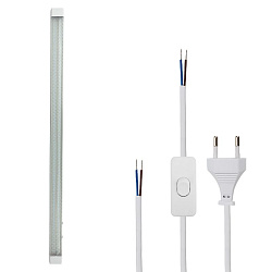 Комплект Светодиодный линейный светильник REXANT СПО 110 ПРИЗМА 55 Вт, 185-265 В, IP20, 5225 Лм, 6500 K холодный свет + Сетевой шнур с выключателем 607-024-1