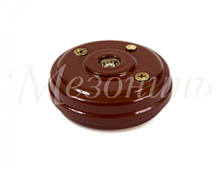 Розетка ретро TV (SAT) оконечная (без подъемной рамки, D70x25), цвет - коричневый, коллекция "Новая GE70321-04k