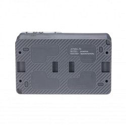 Блок ОП AtlasDesign Profi54 (розетка 16А 250В с заземл. защ. шторки + 2-кл. выкл. 10А) IP54 антрацит SE ATN544074 1616142