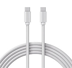 Кабель Type-C - Type-C, 3А, 100Вт, 1м, ПВХ, белый, Power Delivery REXANT 18-1832