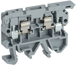 Клемма винтовая КВИ-4-П с держателем предохранителя 5х20 серая IEK YZN30-004F-K02