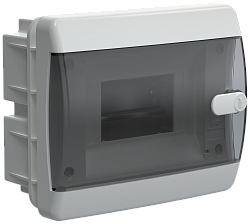 UNION Compact Корпус пластиковый ЩРВ-П-6 IP41 черная прозрачная дверь IEK UIC-KP12-V-06-41-K01