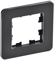 BRITE Рамка 1-местная РУ-1-1-Бр металл черный RE AL IEK BR-M12-M-21-K02