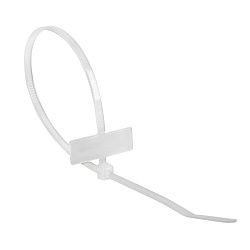 Хомут под маркер нейлоновый 200x2,5мм белый (100 шт/уп) REXANT 07-0206