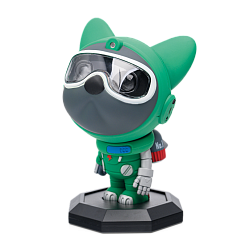 Детский ночник LUMIN'ARTE TL01 "КОСМОПЁС" зёленый, проекция звёздного неба (12 режимов), USB-кабель, голова на магните, с ПДУ 215x130x120 TL01