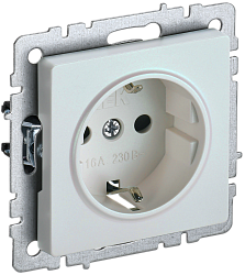 BRITE Розетка 1-местная с заземлением без защитных шторок 16А РС11-1-0-БрЖ жемчуг IEK BR-R11-16-K36