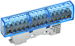 TEKFOR Шина N "ноль" изолированная на универсальном держателе 8х12-14-С IEK TF-NN20-14-KL-K07