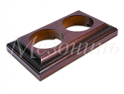 Рамка двухместная  "Престиж" красное дерево, для наружного и внутреннего монтажа, ТМ "МезонинЪ" GE70 GE70707-27