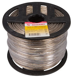 Трос стальной в ПВХ оплетке d=2,5мм, прозрачный (бухта 200м) REXANT 09-5325