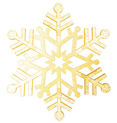 Елочная фигура Снежинка резная, 81 см, цвет золотой 502-381
