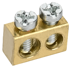 TEKFOR Шина нулевая сечение 6х9 2 отверстия IEK TF-KP00D-SN-02