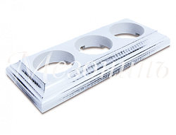 Рамка трехместная "Престиж" белый прованс, для наружного и внутреннего монтажа, ТМ "МезонинЪ" GE7070 GE70708-37