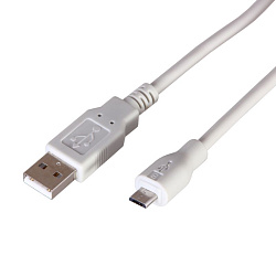 Кабель USB-A – micro USB, 1А, 3м, серый REXANT 18-1166