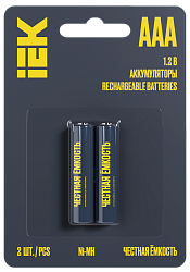 Аккумулятор GREEN Ni-MH AAA 1100мАч (2шт/блистер) IEK AAK-NIMH-03-1100-L02