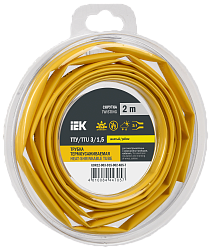 Трубка термоусадочная ТТУ нг-LS 3/1,5 желтая (2м/упак) IEK UDR12-003-D15-002-K05-T