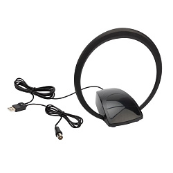 Антенна комнатная «Активная» с USB питанием, для цифрового телевидения DVB-T2, Ring-51 REXANT 34-0723