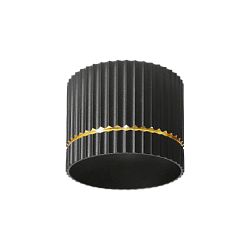 Накладной светильник WOLTA WSL-GX53/18BG NIMB под лампу GX53 Чёрный/золото D85x70 WSL-GX53/18BG