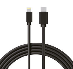 Кабель Type-C – Lightning для Apple, 3A, 1м, ПВХ, черный REXANT 18-1827