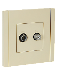FORTE&PIANO Розетка двойная TV+SAT FP438 ваниль IEK FP-AF20-O-K10