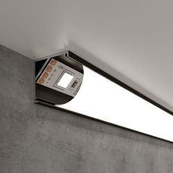 Профиль угловой алюминиевый черный/белый для светодиодной ленты LL-2-ALP008 Elektrostandard a053627