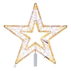 Светодиодная фигура Звезда 80 см, 80 светодиодов, с трубой и подвесом, цвет свечения теплый белый/белый NEON-NIGHT 514-273