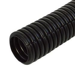 Труба гофрированная ПП безгалогенная (HF) разрезная черная dвн 24,3 мм, dнар 32 мм (25м/1375м уп/пал PR02.0066