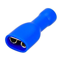 Клемма плоская полностью изолированная РППи-м 2.5-(6.3)/РпИмп 2-250 гнездо 6.6 мм 1.5-2.5 мм² REXANT 08-0632