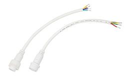 Соединительный кабель (4pin) герметичный (IP67) 4х0.75мм²  белый  REXANT 11-9440