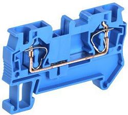 Клемма пружинная КПИ 2в-4 41А синяя IEK YZN11-004-K07