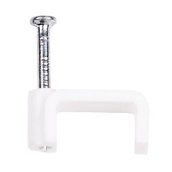 Крепеж кабеля плоский 14х7 мм, белый (50 шт/уп) REXANT 07-4214