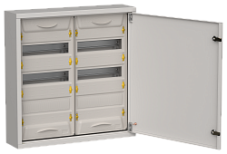 TITAN 5 Корпус металлический ЩРн-72 (2х36) 585х570х140мм IP31 серый (одна дверь) IEK TI5-50-N-2X036-31-7035