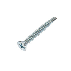 Саморез оконный KRANZ сверло, 3.9х32, белый цинк, упаковка поставщика ( 9 000 шт. ) 1504-3932-1