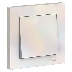 Выключатель 1-кл. СП AtlasDesign 10А IP20 (сх. 1) 10AX в сборе жемчуж. SE ATN000412 1240269